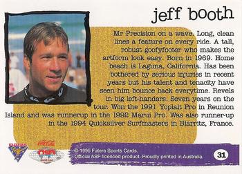 1995 Futera #31 Jeff Booth Back